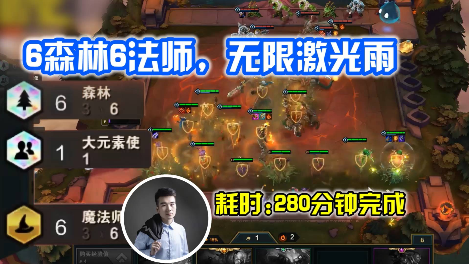 6森林6法师,无限激光雨,耗时280分钟完成